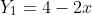 Y_1=4-2x