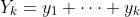 Y_k=y_1+\dots+y_k