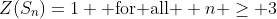 Z(S_n)=1 \text{ for all } n \geq 3