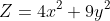 Z=4x^2+9y^2