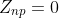 Z_{np}=0