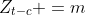 Z_{t-c} =m