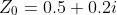 Z_0=0.5+0.2i