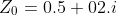 Z_0=0.5+02.i
