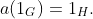 a(1_G)=1_H.