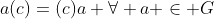a(c)=(c)a \forall a \in G