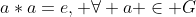 a*a=e, \forall a \in G