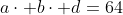 a\cdot b\cdot d=64