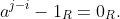 a^{j-i}-1_R=0_R.
