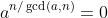 a^{n/\gcd(a,n)}=0