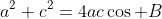 a^2+c^2=4ac\cos B