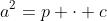 a^2=p \cdot c