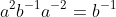 a^2b^{-1}a^{-2}=b^{-1}