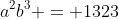 a^2b^3 = 1323
