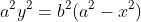 a^2y^2=b^2(a^2-x^2)