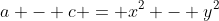 a - c = x^2 - y^2