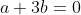 a+3b=0