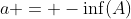 a = -\inf(A)