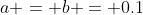 a = b = 0.1