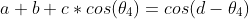 a+b+c*cos(\theta_4)=cos(d-\theta_4)