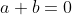 a+b=0