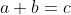 a+b=c