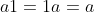 a1=1a=a