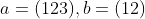 a=(123),b=(12)