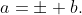 a=\pm b.