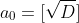 a_{0}=[\sqrt{D}]