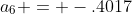a_{6} = -.4017