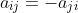 a_{ij}=-a_{ji}