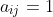 a_{ij}=1