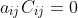 a_{ij}C_{ij}=0