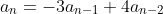 a_{n}=-3a_{n-1}+4a_{n-2}
