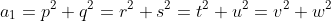 a_1=p^2+q^2=r^2+s^2=t^2+u^2=v^2+w^2