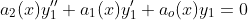 a_2(x)y''_1+a_1(x)y'_1+a_o(x)y_1=0