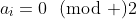 a_i=0\!\!\pmod 2