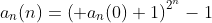 a_n(n)=\left( a_n(0)+1\right)^{2^n}-1