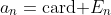 a_n=\text{card }E_n