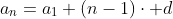 a_n=a_1+(n-1)\cdot d