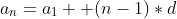 a_n=a_1 +(n-1)*d