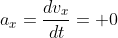 a_x=\frac{dv_x}{dt}= 0