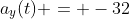 a_y(t) = -32