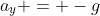 a_y = -g