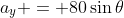 a_y = 80\sin{\theta}