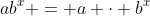ab^x = a \cdot b^x