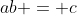 ab = c