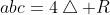 abc=4\bigtriangleup R