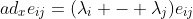 ad_xe_{ij}=(\lambda_i - \lambda_j)e_{ij}